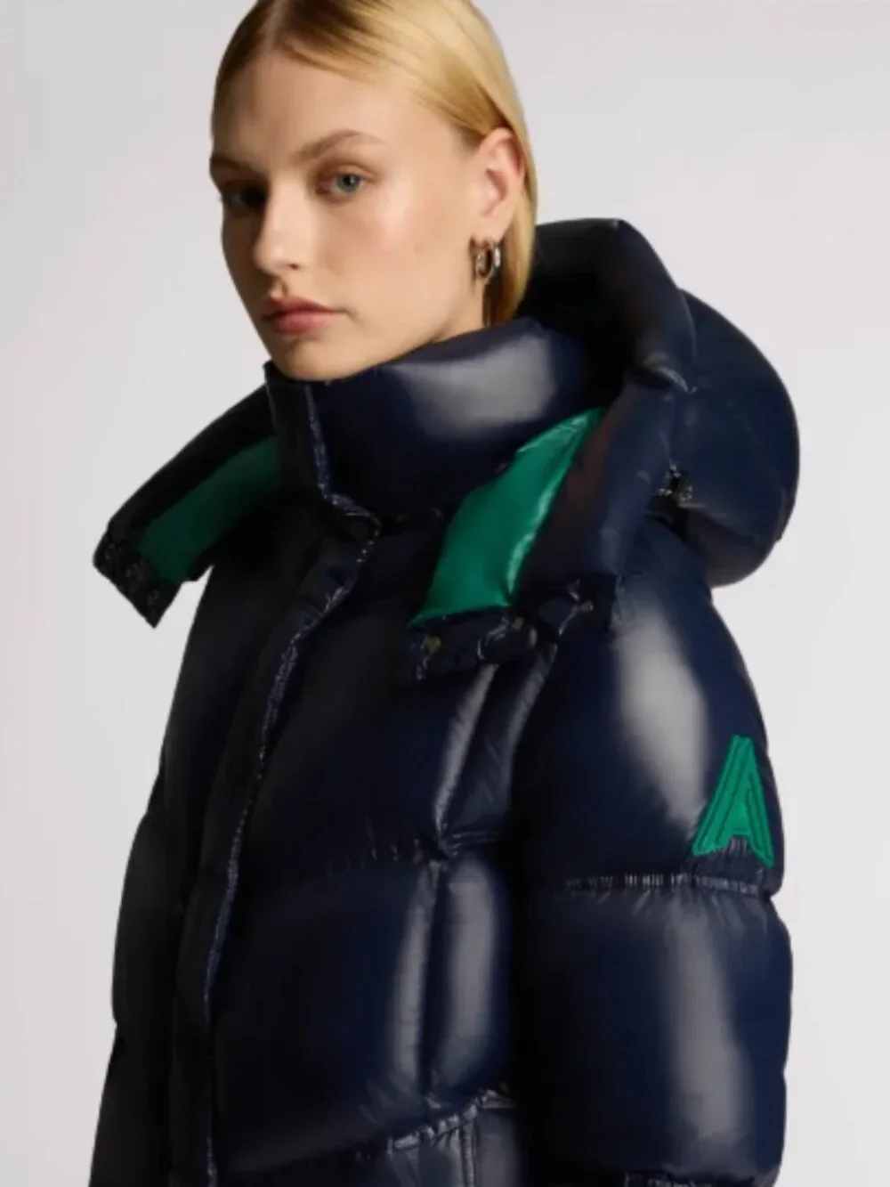 NEW Alpenhaus Meribel Quilted Maxi Puffer Coat XS Removable Hood Midnight Navy - Picture 2 of 10